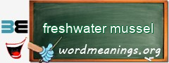 WordMeaning blackboard for freshwater mussel